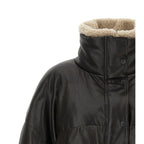Brunello Cucinelli Brown Lamb Leather Leather Jacket