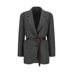 Brunello Cucinelli Gray Virgin Wool Blazer