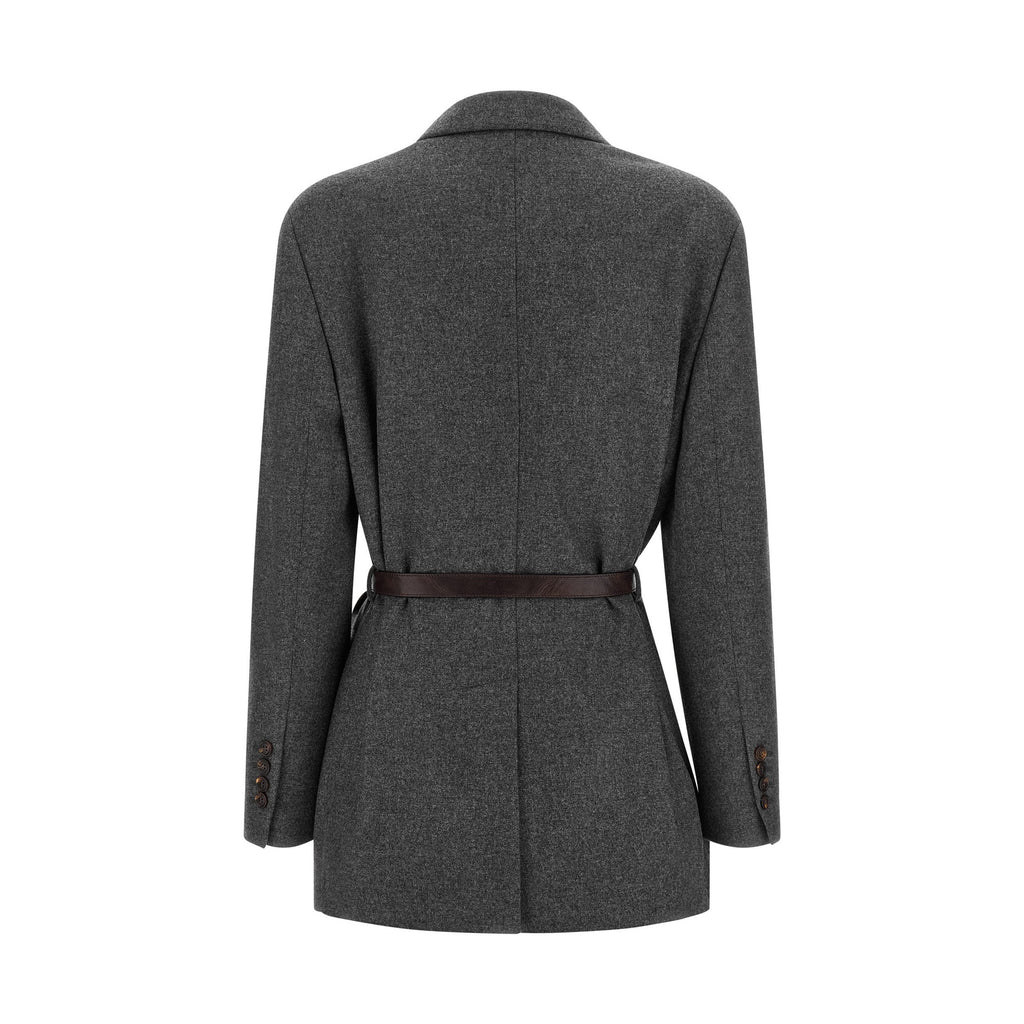 Brunello Cucinelli Gray Virgin Wool Blazer