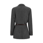 Brunello Cucinelli Gray Virgin Wool Blazer