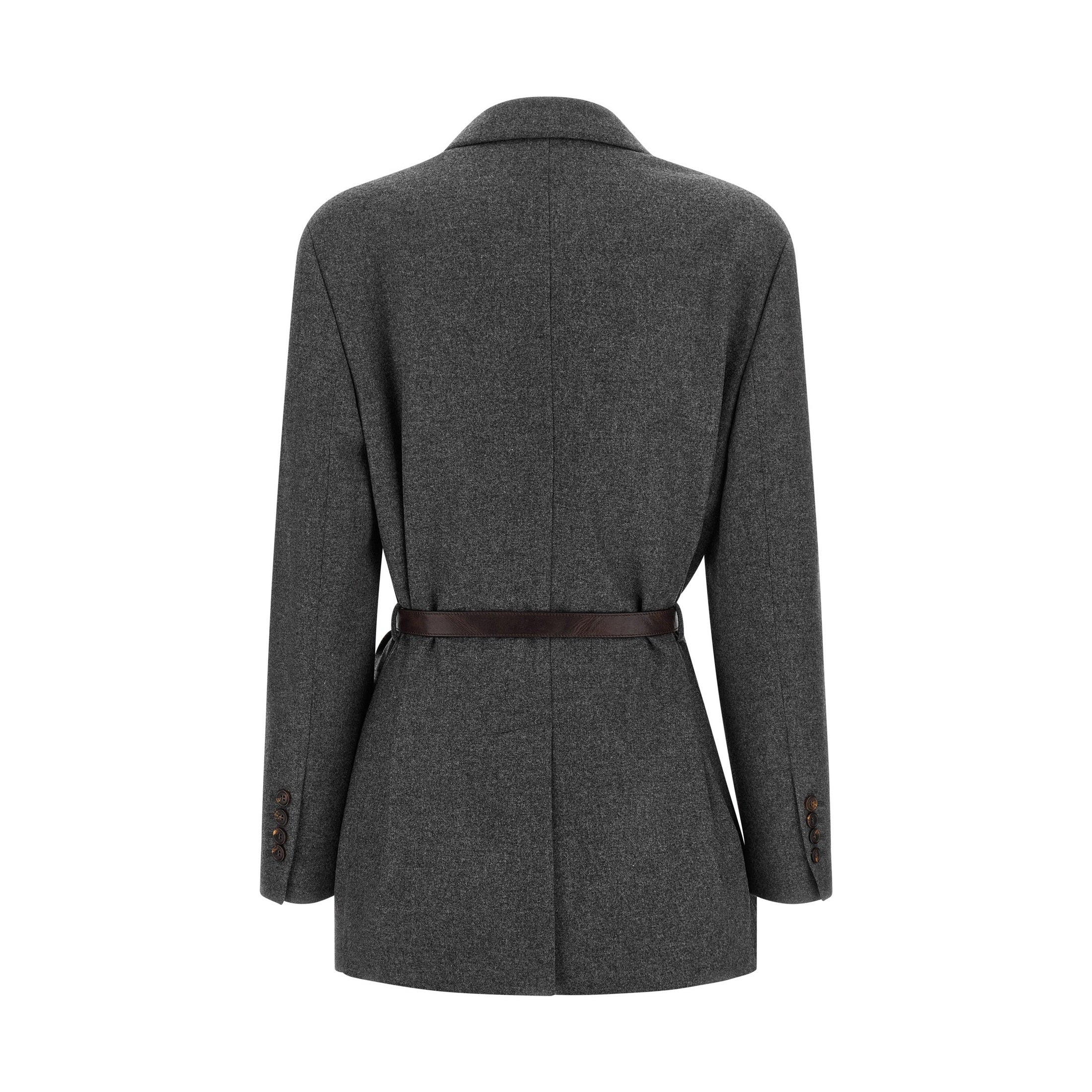 Brunello Cucinelli Gray Virgin Wool Blazer