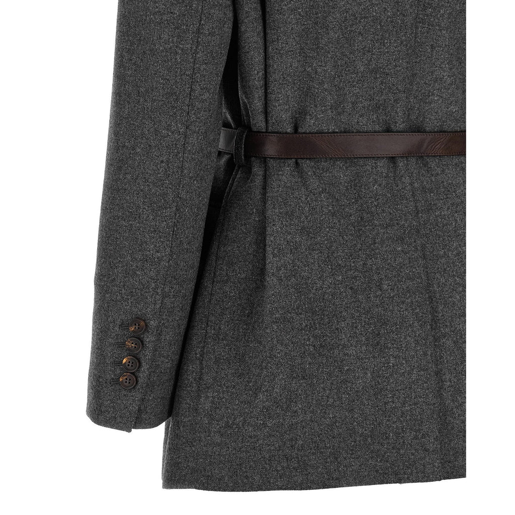 Brunello Cucinelli Gray Virgin Wool Blazer