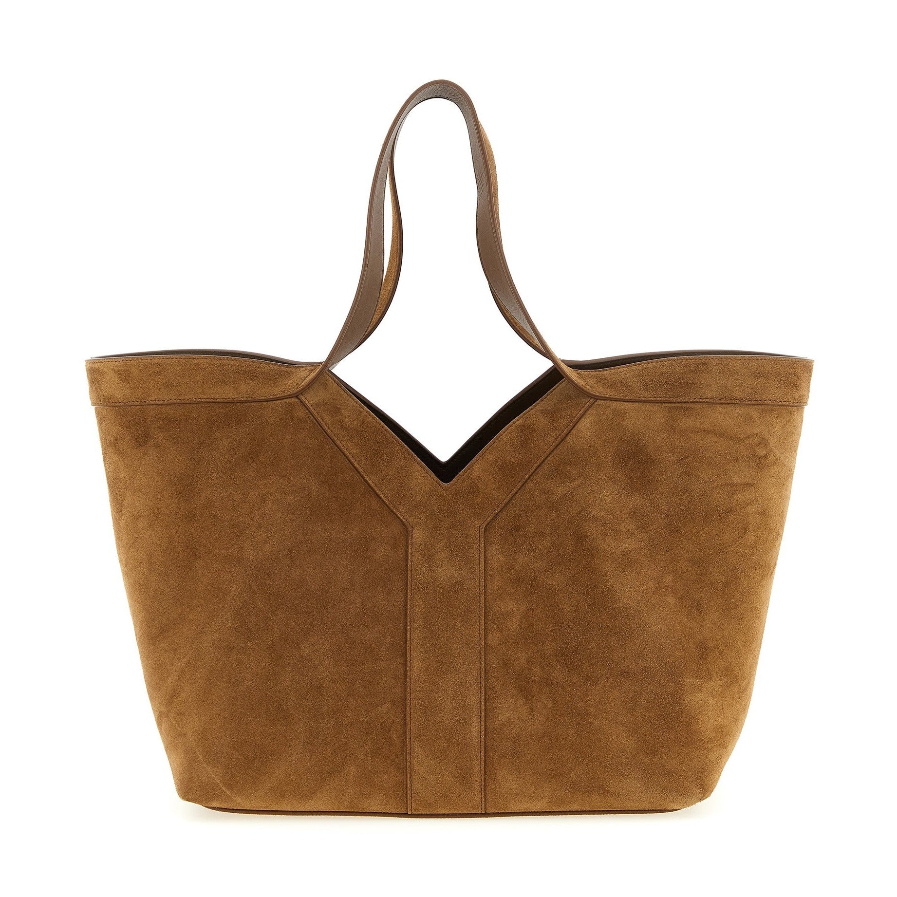 Saint Laurent Brown Calfskin Tote Bag