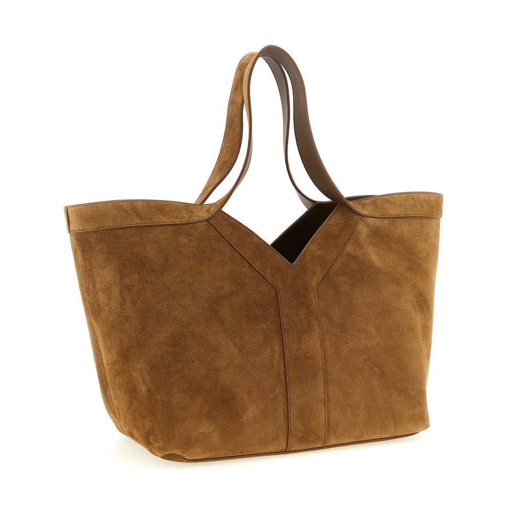 Saint Laurent Brown Calfskin Tote Bag