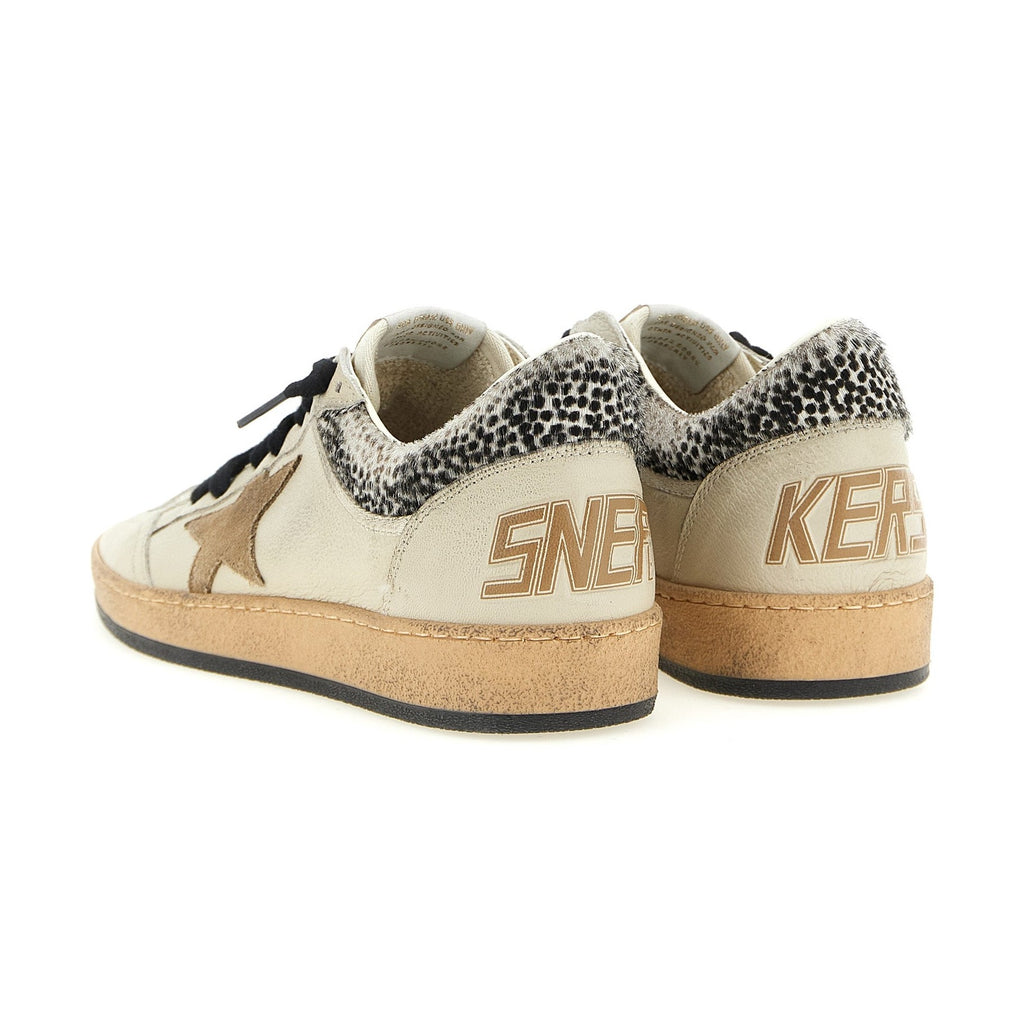 Golden Goose Beige Goatskin Low Top Sneakers