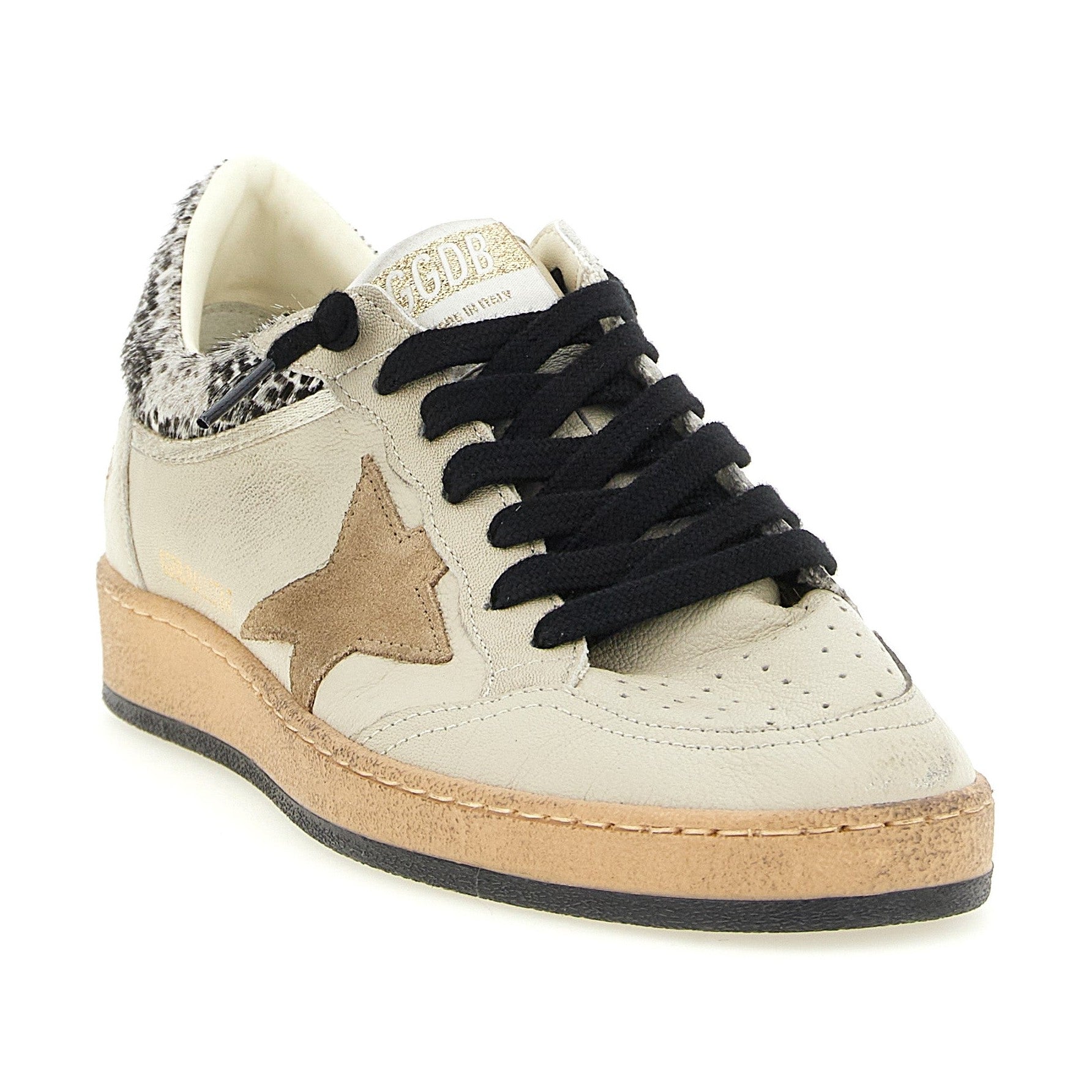 Golden Goose Beige Goatskin Low Top Sneakers