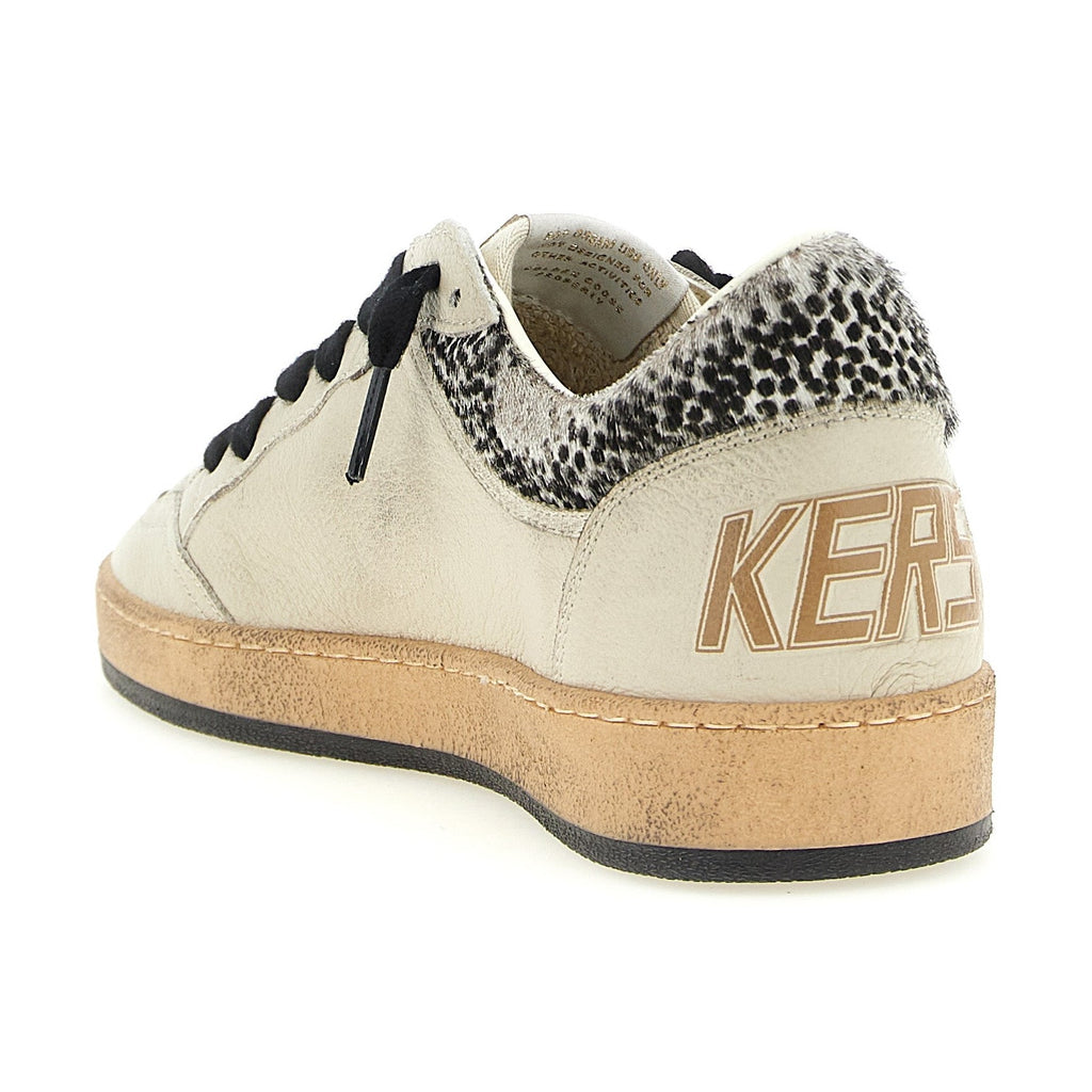 Golden Goose Beige Goatskin Low Top Sneakers