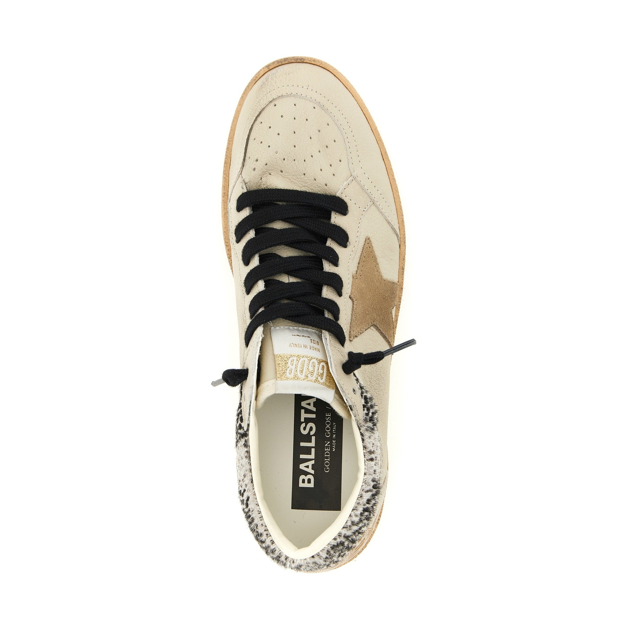 Golden Goose Beige Goatskin Low Top Sneakers