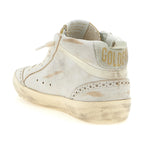 Golden Goose Beige Leather High Top Sneakers