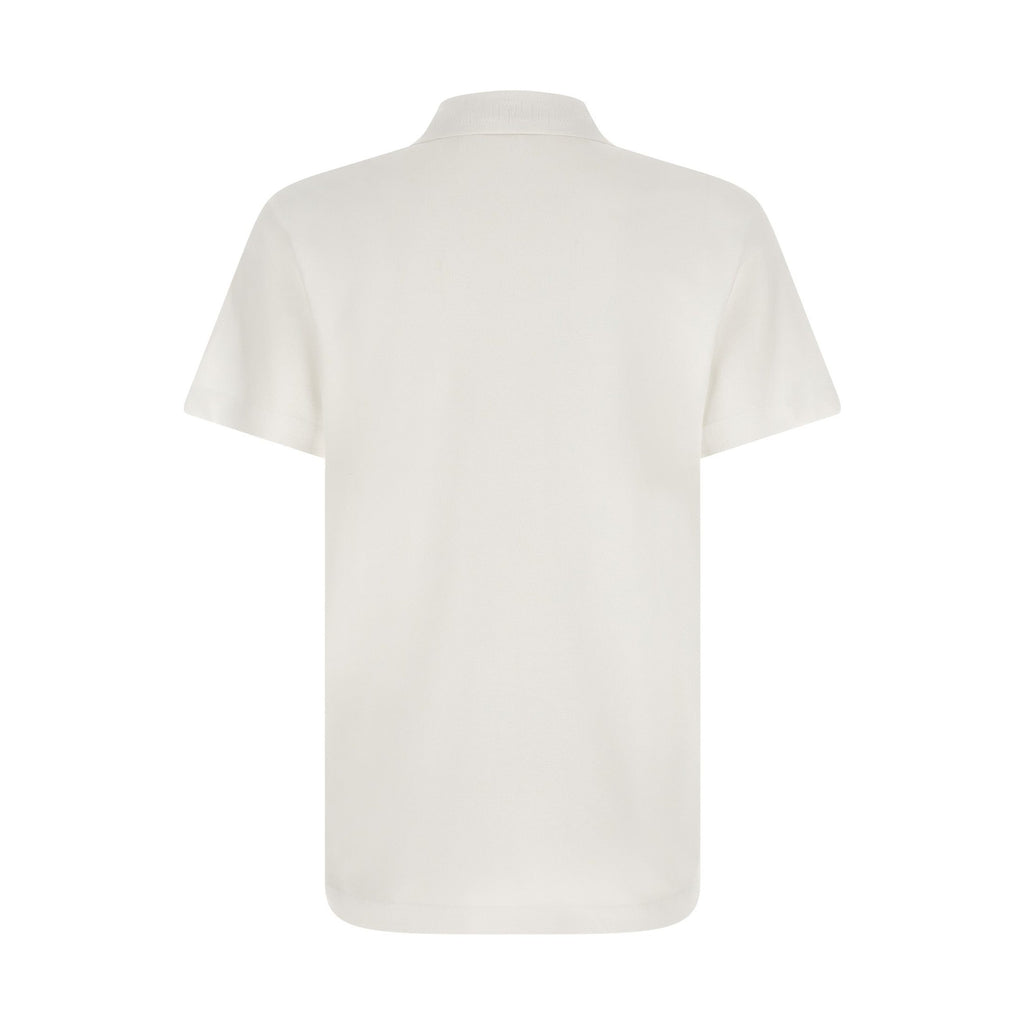 Versace White Cotton Polo Shirt