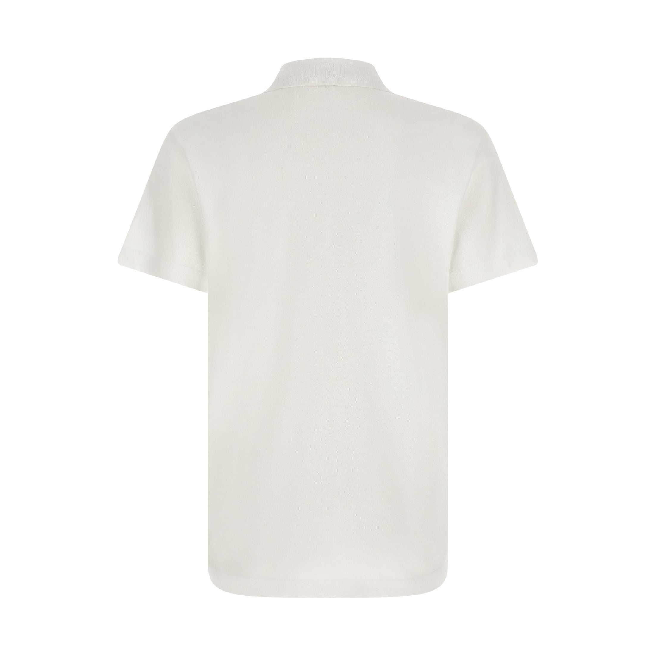 Versace White Cotton Polo Shirt