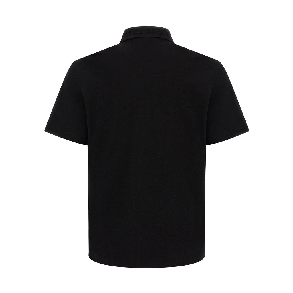 Versace Black Cotton Polo Shirt
