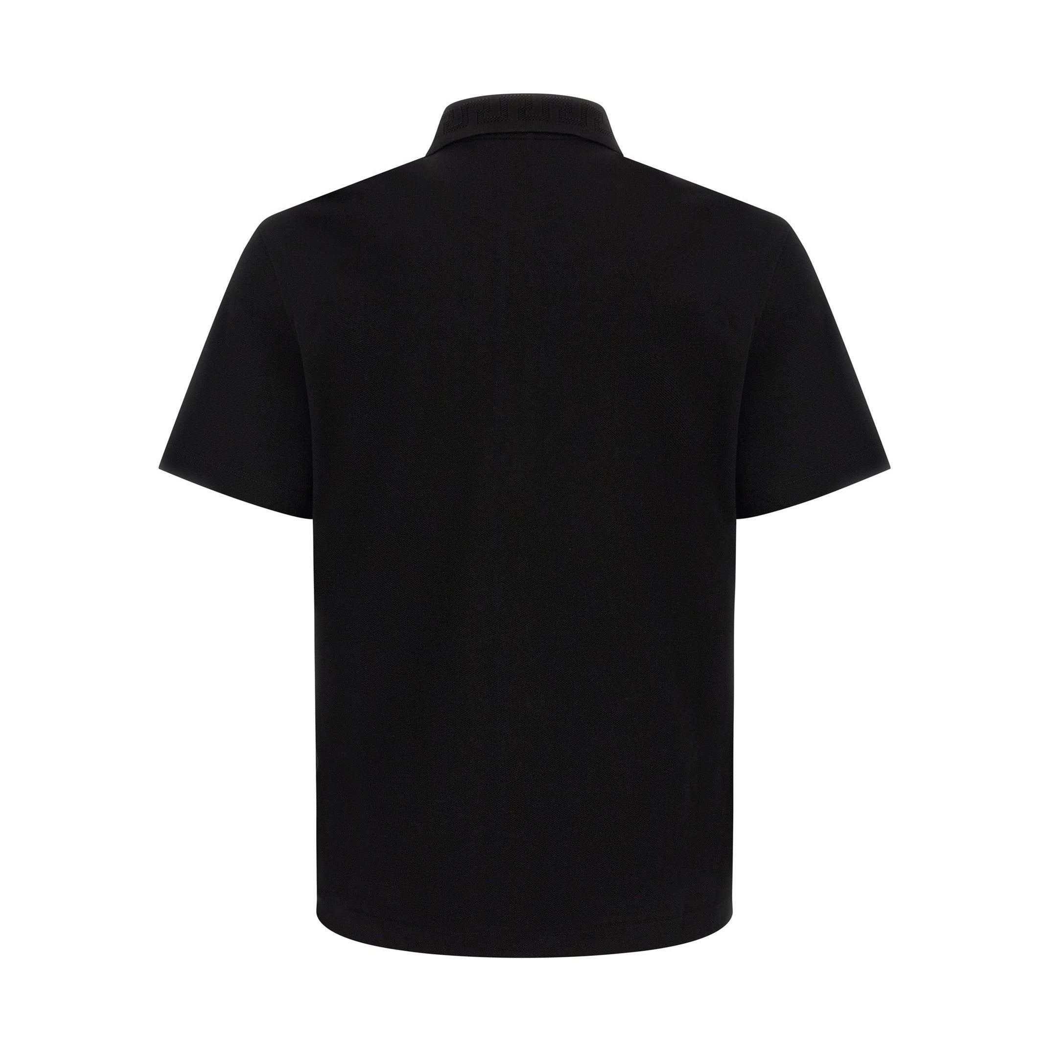 Versace Black Cotton Polo Shirt