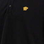 Versace Black Cotton Polo Shirt