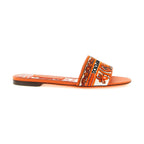 Dolce & Gabbana Orange Cotton Slides