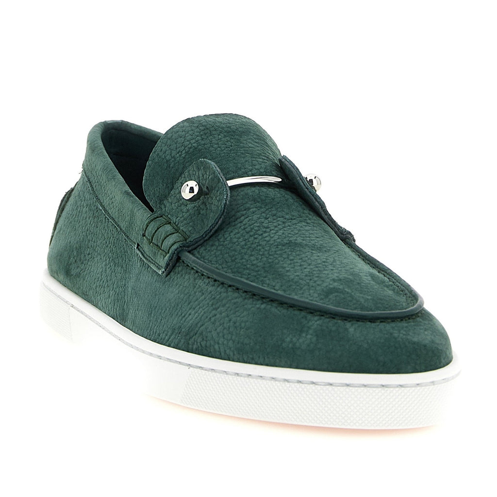 Christian Louboutin Bicolor Calfskin Slip-On Loafers