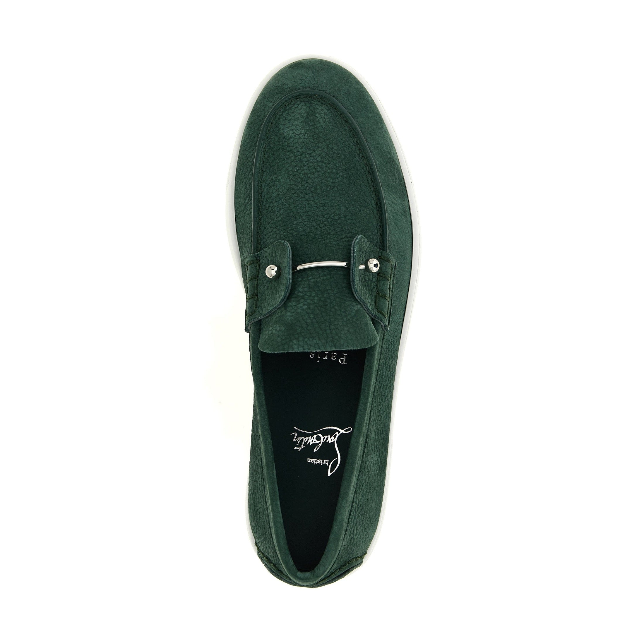 Christian Louboutin Bicolor Calfskin Slip-On Loafers