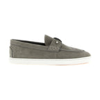 Christian Louboutin Gray Calfskin Slip-On Loafers