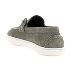 Christian Louboutin Gray Calfskin Slip-On Loafers