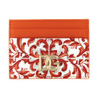 Dolce & Gabbana Orange Calfskin Cardholder