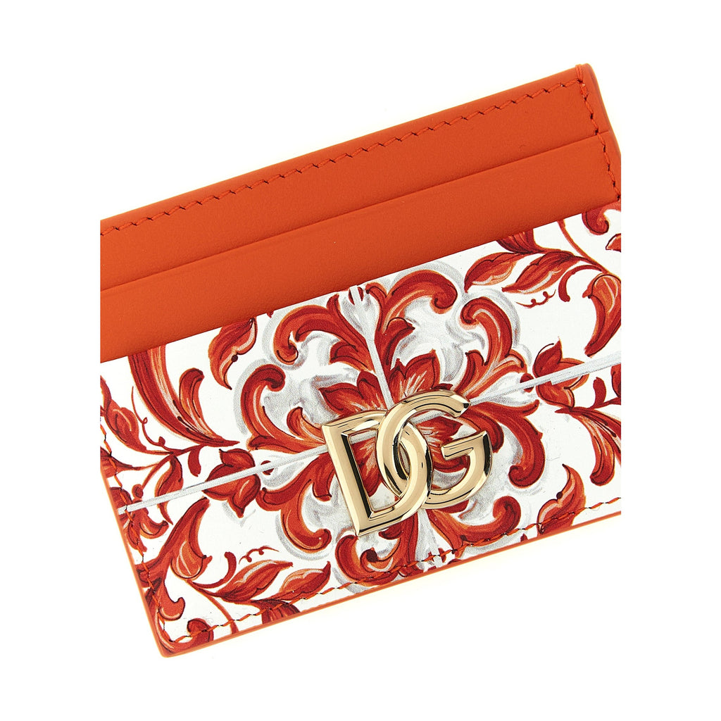 Dolce & Gabbana Orange Calfskin Cardholder