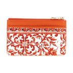 Dolce & Gabbana Orange Calfskin Cardholder