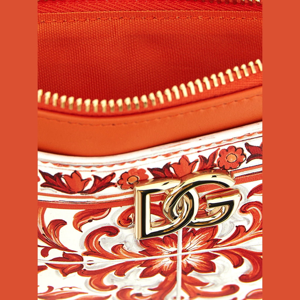 Dolce & Gabbana Orange Calfskin Cardholder