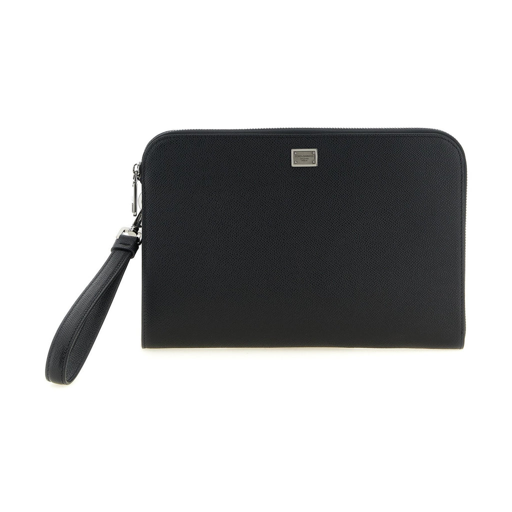 Dolce & Gabbana Black Calfskin Clutch Bag