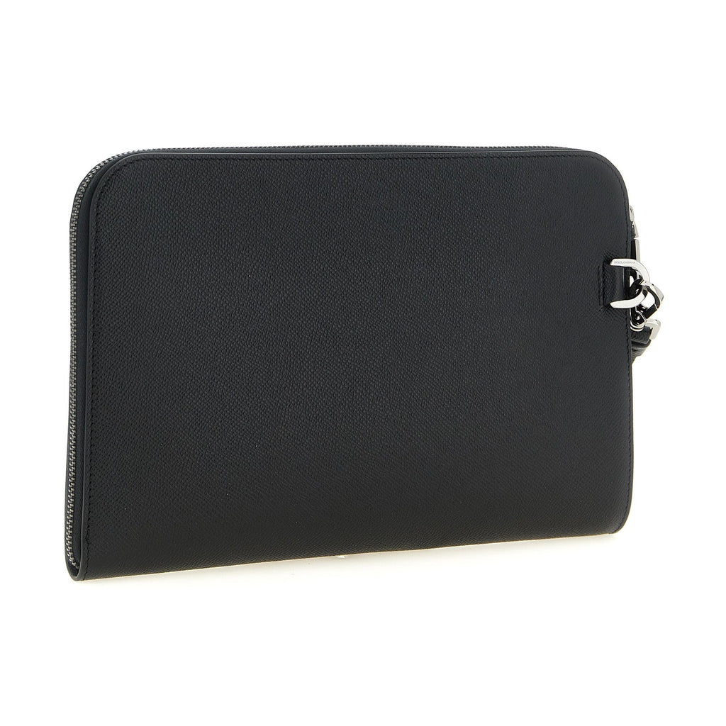 Dolce & Gabbana Black Calfskin Clutch Bag
