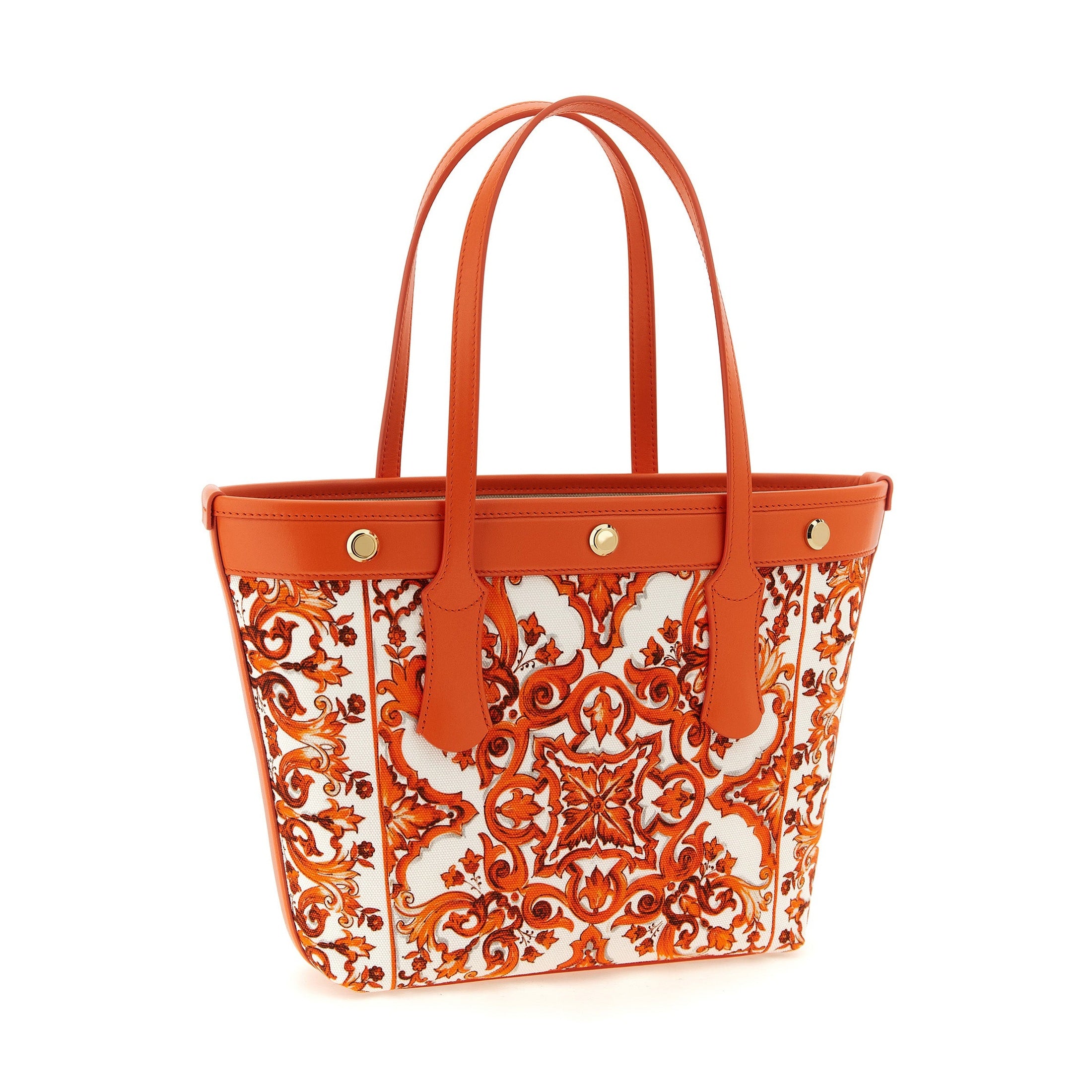 Dolce & Gabbana Orange Cotton Tote Bag