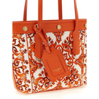 Dolce & Gabbana Orange Cotton Tote Bag
