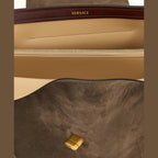 Versace Brown Calfskin Shoulder Bag