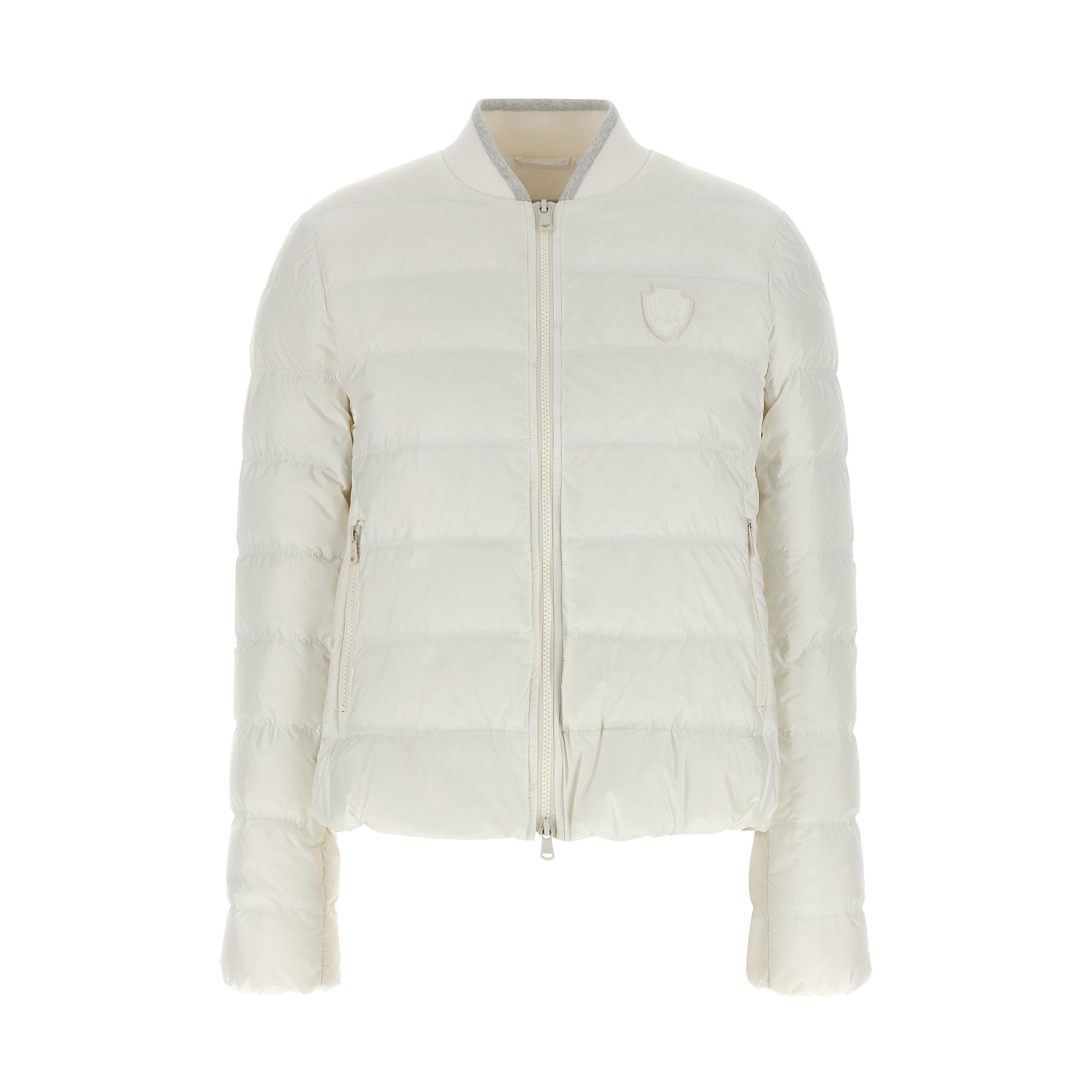 Brunello Cucinelli White Polyester Full-Length Jacket