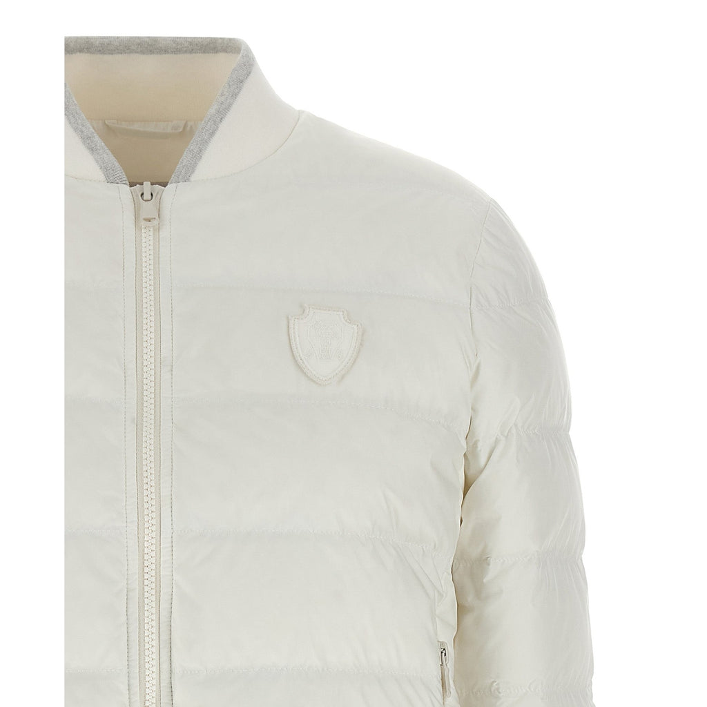 Brunello Cucinelli White Polyester Full-Length Jacket