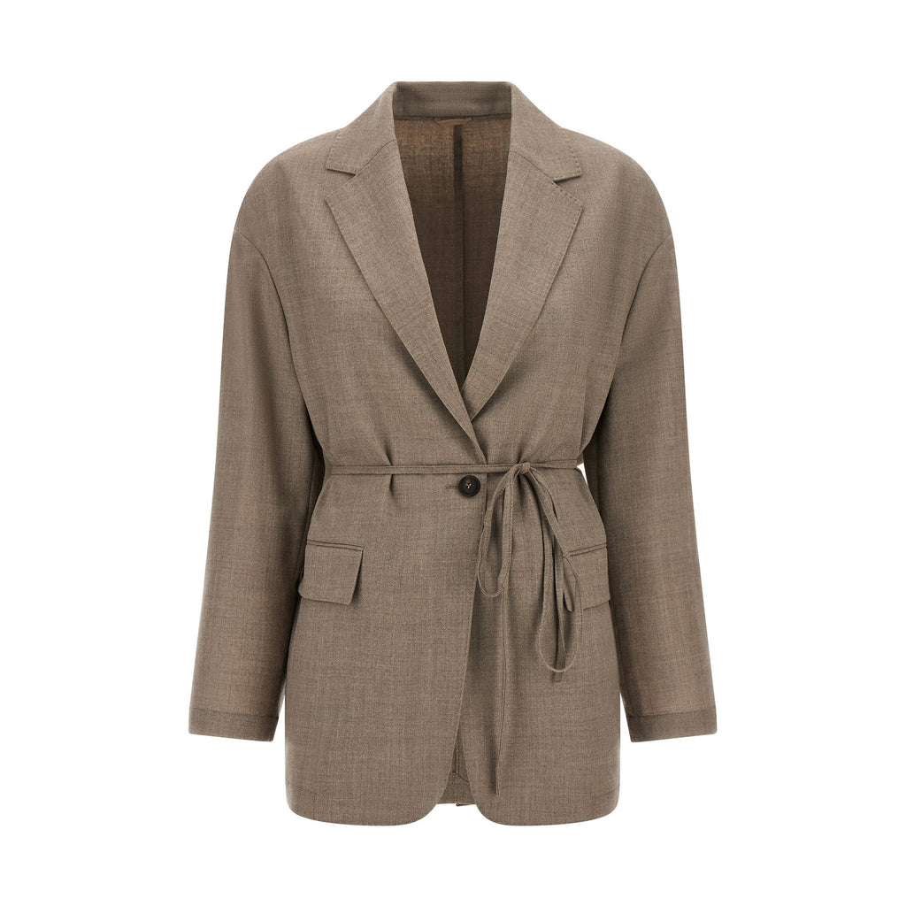 Brunello Cucinelli Beige Virgin Wool Blazer
