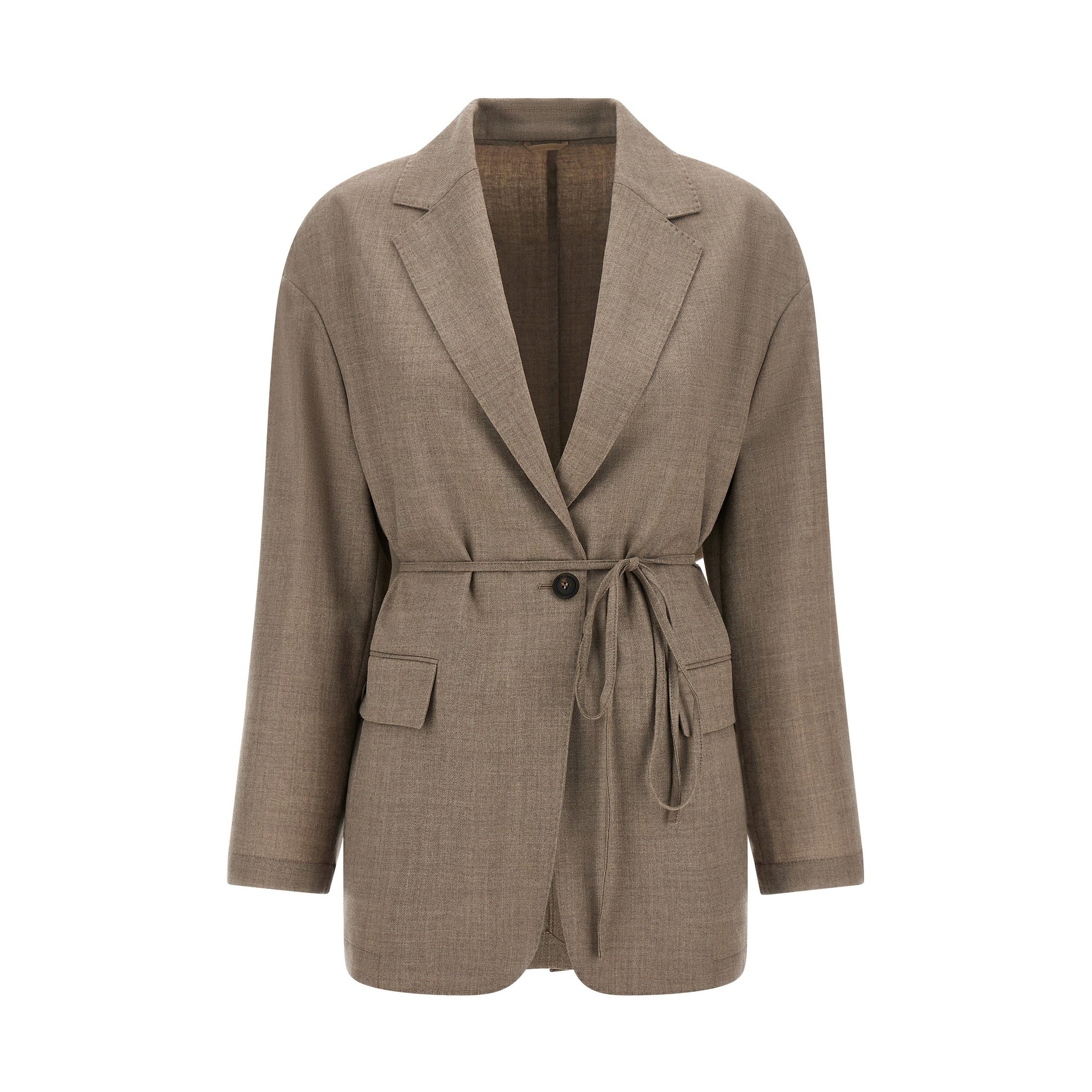 Brunello Cucinelli Beige Virgin Wool Blazer