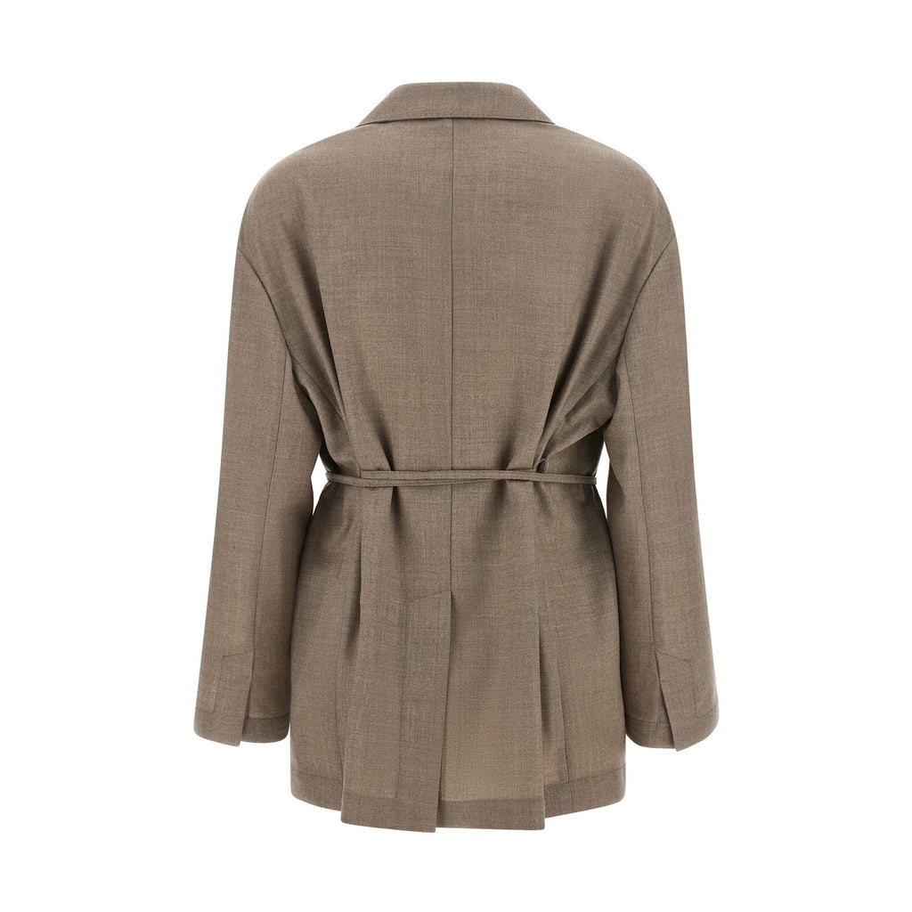Brunello Cucinelli Beige Virgin Wool Blazer