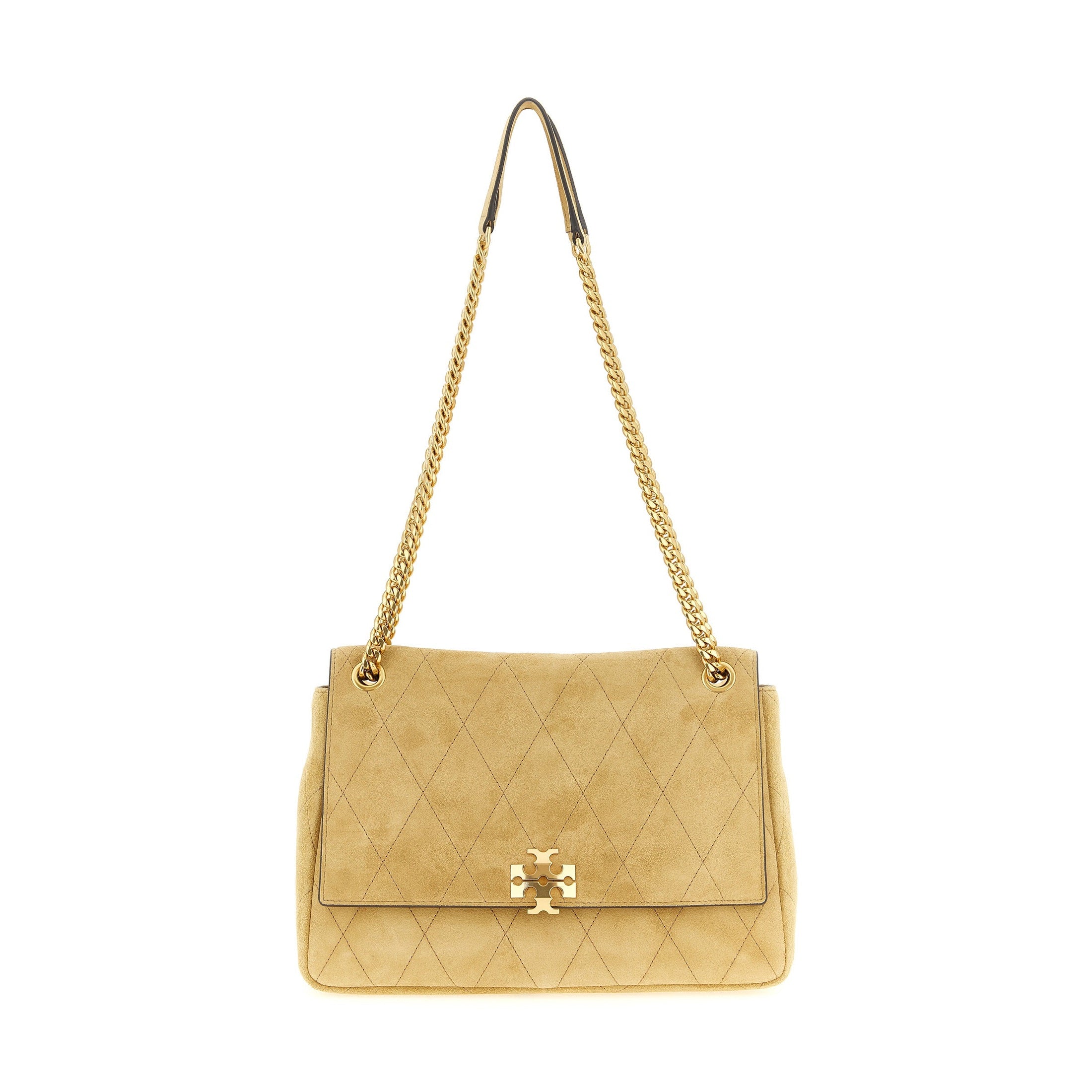 Tory Burch Beige Calfskin Shoulder Bag