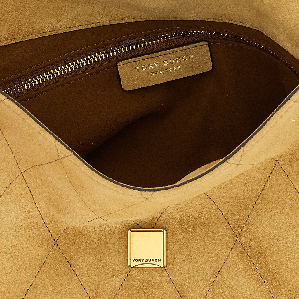 Tory Burch Beige Calfskin Shoulder Bag