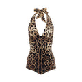 Dolce & Gabbana Brown Polyamide One-Piece Swimsuit