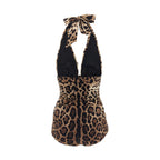 Dolce & Gabbana Brown Polyamide One-Piece Swimsuit