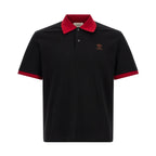 Versace Black Cotton Polo Shirt