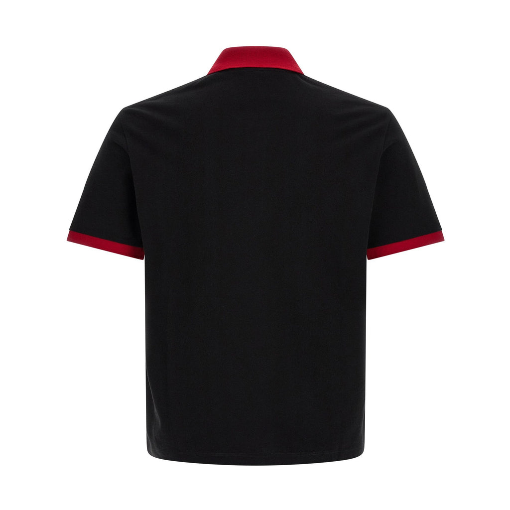 Versace Black Cotton Polo Shirt