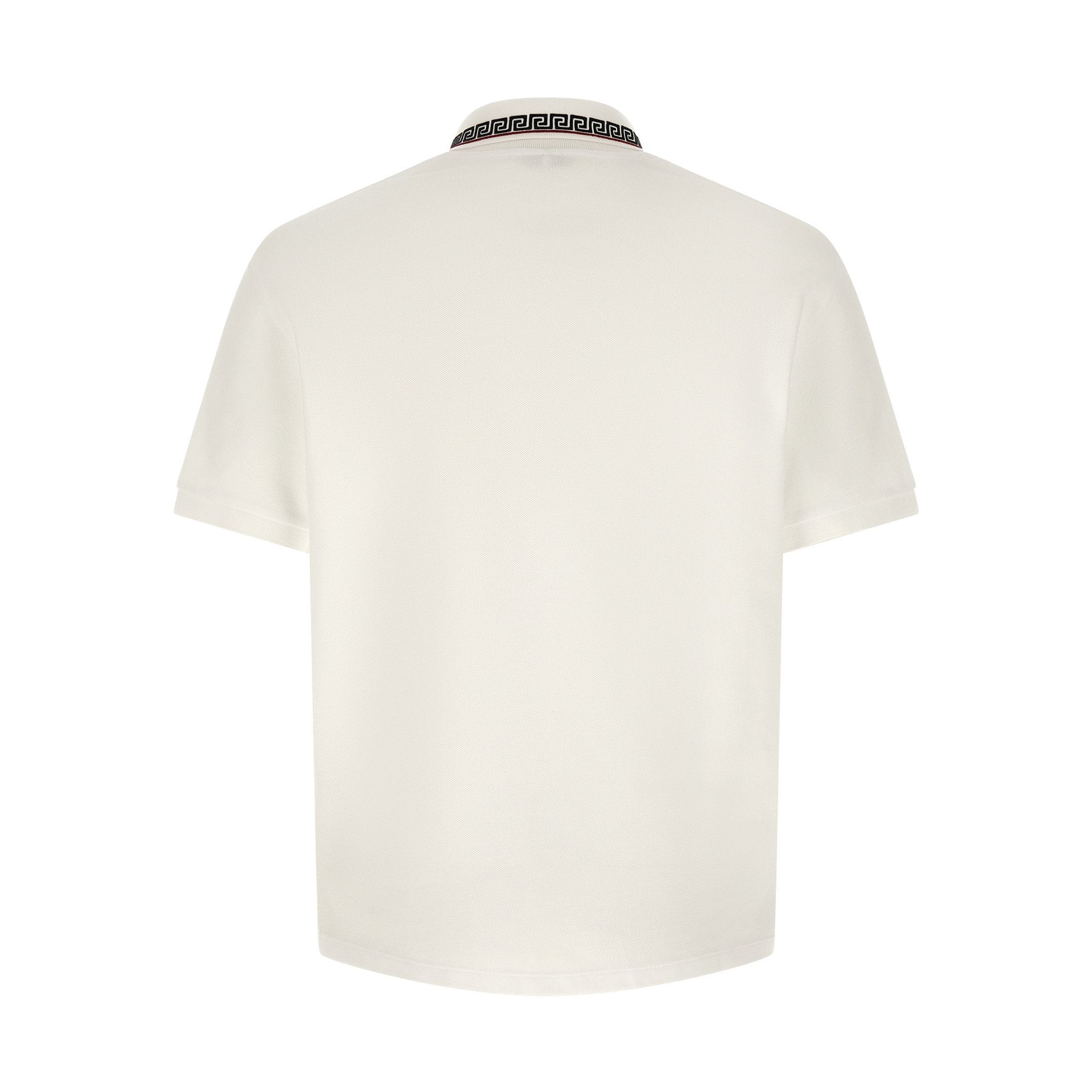 Versace White Cotton Polo Shirt