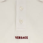 Versace White Cotton Polo Shirt