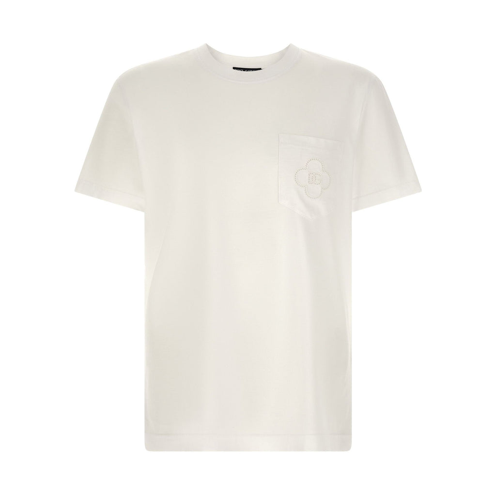Dolce & Gabbana White Cotton T-Shirt