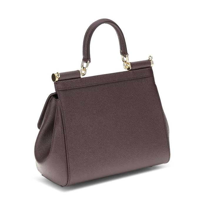 Dolce & Gabbana Brown Calf Leather Bos Taurus Shoulder Bag