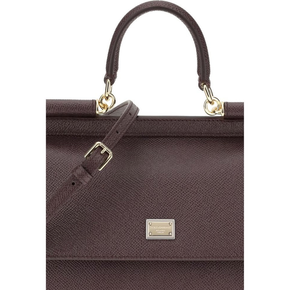 Dolce & Gabbana Brown Calf Leather Bos Taurus Shoulder Bag