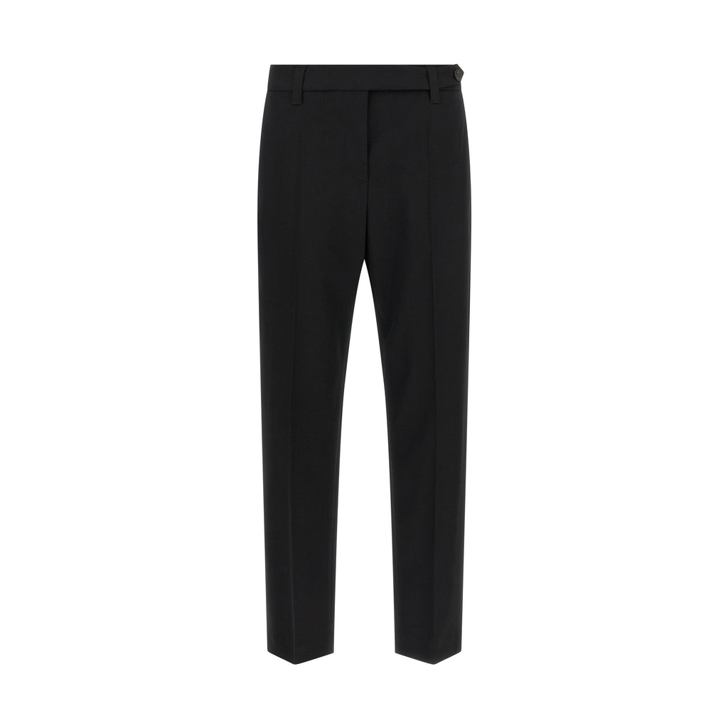 Brunello Cucinelli Black Virgin Wool Dress Pants