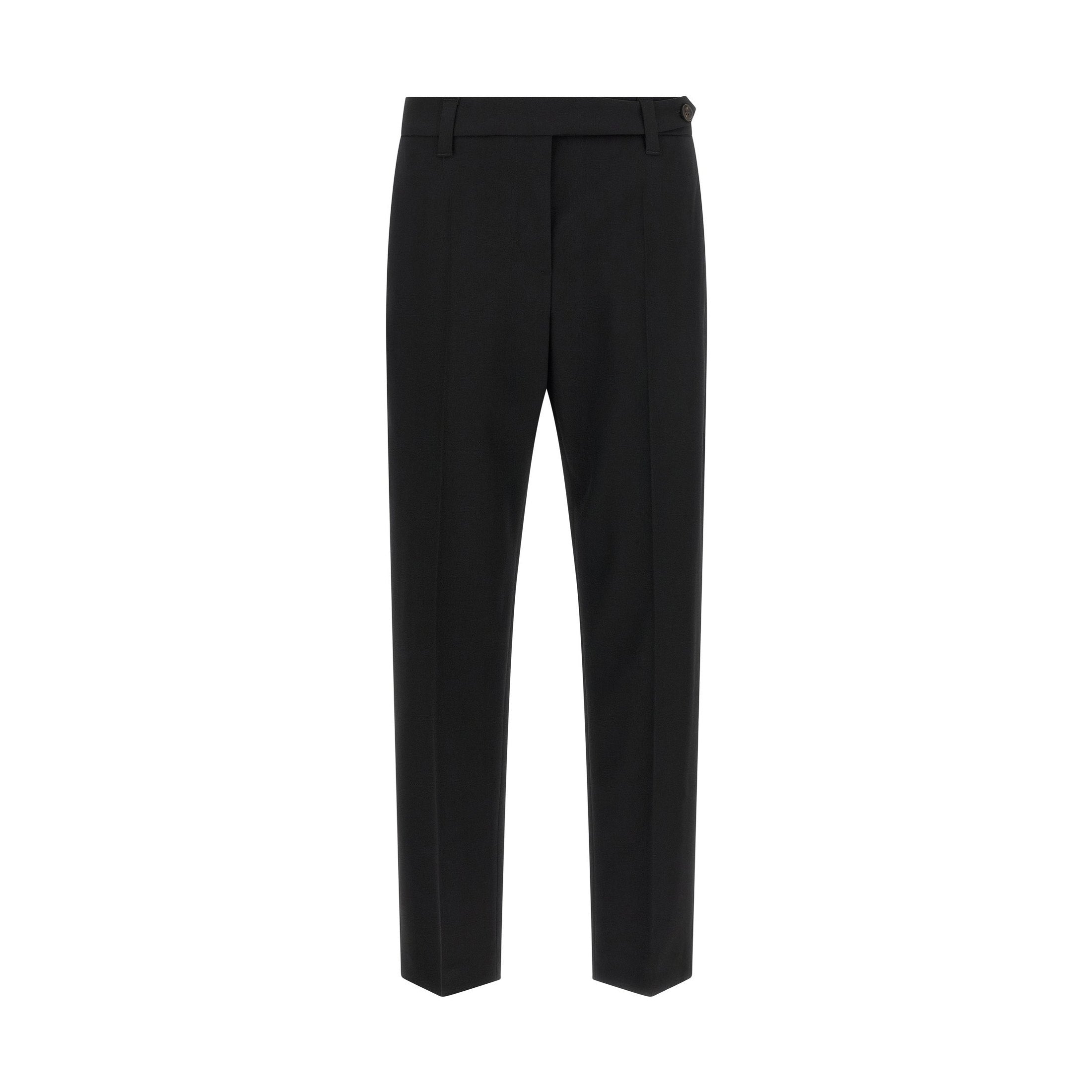 Brunello Cucinelli Black Virgin Wool Dress Pants